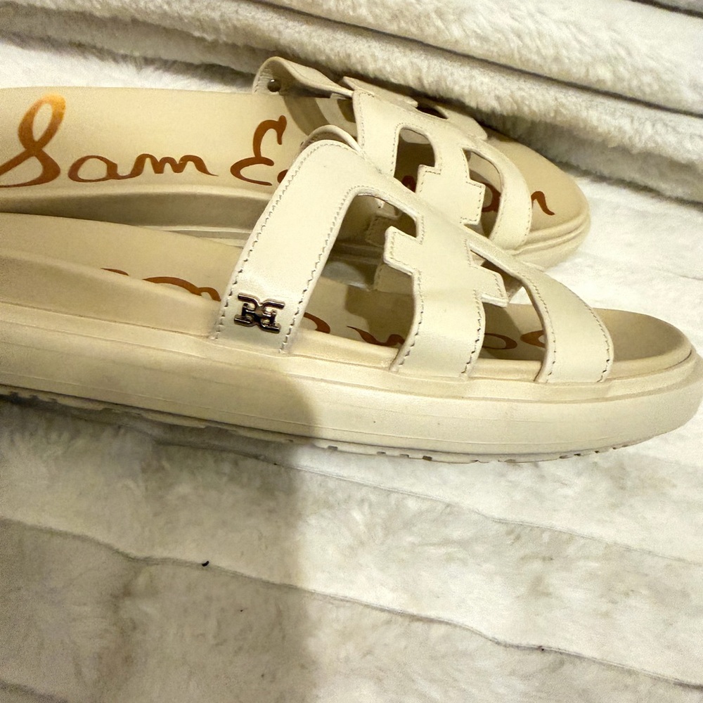 Sam Edelman Cream Slide Sandals - Picture 6 of 6